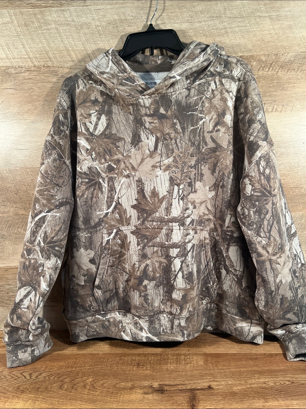 Hollister Brown & Tan Camo Pullover Hoodie